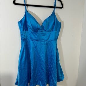 B Darlin Elegant Blue Satin Dress